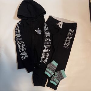 Justice Dance Jogger, Jacket and Socks sz 6